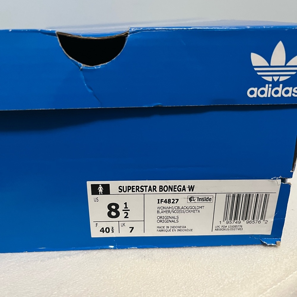 Women’s New In Box Superstar Bonega Platform Adidas Sneakers - Picture 10 of 11